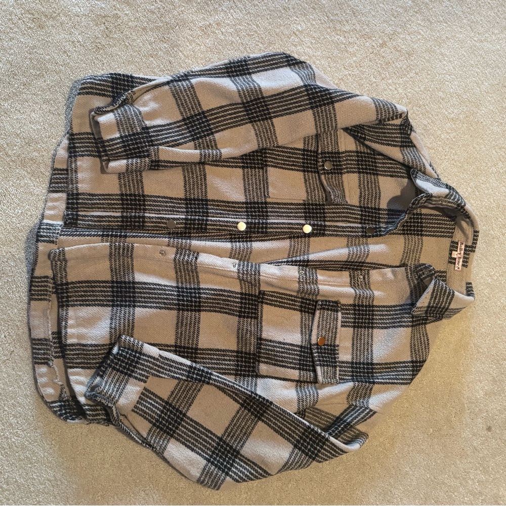 Plaid Snap Button-Up Shirt